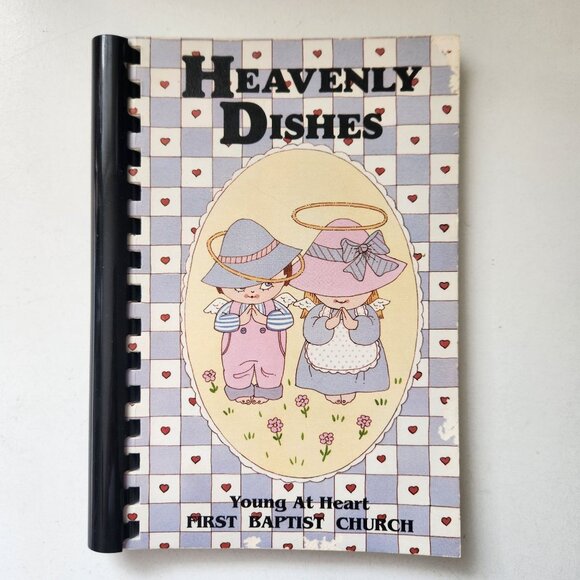 Heavenly Dishes Cookbook Young At Heart First Baptist Church Spiral-Bound - Picture 1 of 9